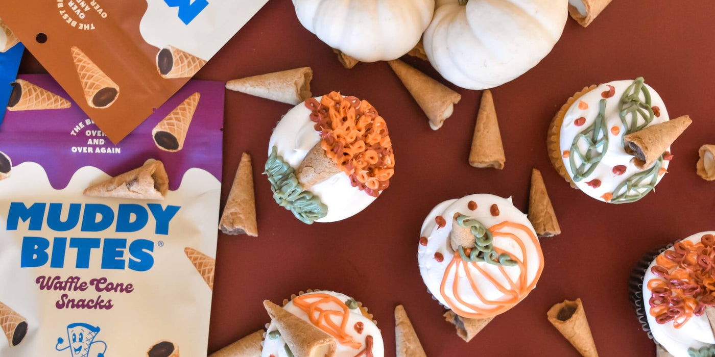 Celebrating National Cake Decorating Day with beautifully decorated Bite-sized Muddy Bites cones